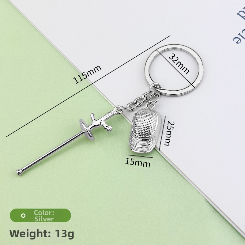 2026-os Világjátékok Vívás Kulcstartó Emléktárgy Kis Ajándék Kard Vívás Sport Profi Verseny Kis Ajándék Testreszabás