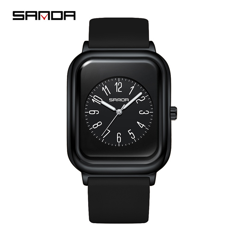 Sanda Douyin Népszerű Női Karóra Egyszerű Hárommutatós Kvarcóra Négyzetes Sokoldalú Vízálló Vizsgálóóra Nőieknek