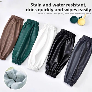 Veekindel ja õlikindel PU meeste ja naiste varrukad täiskasvanutele, töö- ja majapidamisabilistele, koristajatele, saastumisvastane varrukas, lõuend, must