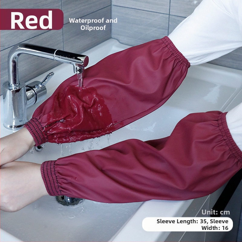 Veekindel ja õlikindel PU meeste ja naiste varrukad täiskasvanutele, töö- ja majapidamisabilistele, koristajatele, saastumisvastane varrukas, lõuend, must