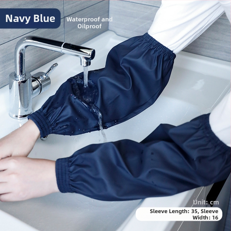 Veekindel ja õlikindel PU meeste ja naiste varrukad täiskasvanutele, töö- ja majapidamisabilistele, koristajatele, saastumisvastane varrukas, lõuend, must