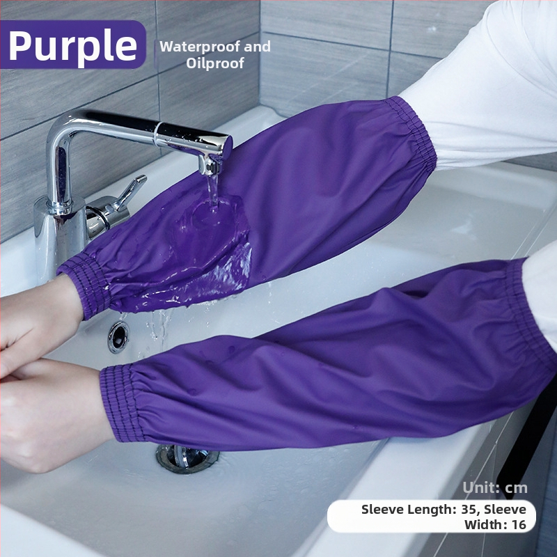 Veekindel ja õlikindel PU meeste ja naiste varrukad täiskasvanutele, töö- ja majapidamisabilistele, koristajatele, saastumisvastane varrukas, lõuend, must