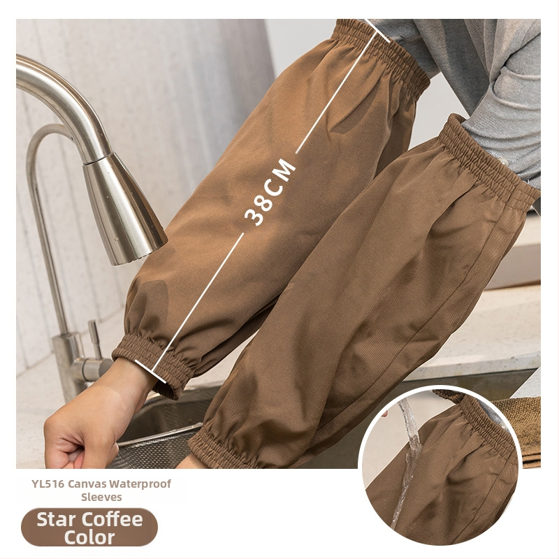 Veekindel ja õlikindel PU meeste ja naiste varrukad täiskasvanutele, töö- ja majapidamisabilistele, koristajatele, saastumisvastane varrukas, lõuend, must