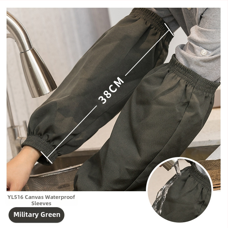 Veekindel ja õlikindel PU meeste ja naiste varrukad täiskasvanutele, töö- ja majapidamisabilistele, koristajatele, saastumisvastane varrukas, lõuend, must