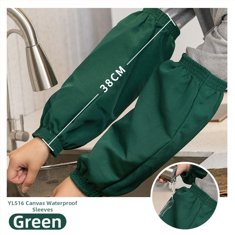 Veekindel ja õlikindel PU meeste ja naiste varrukad täiskasvanutele, töö- ja majapidamisabilistele, koristajatele, saastumisvastane varrukas, lõuend, must