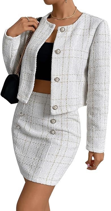 Amazoni piiriülese väliskaubandusega uus naiste ruuduline nööpidega esiosaga elegantne ümara kaelusega pikkade varrukatega voodriga mantel