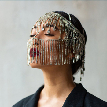 Европа и Съединените щати трансгранични аксесоари ins блогър с преувеличена маска личност улична танцова маска маска с пискюли