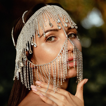 Европа и Съединените щати трансгранични аксесоари ins блогър с преувеличена маска личност улична танцова маска маска с пискюли