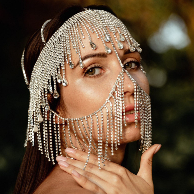 Европа и Съединените щати трансгранични аксесоари ins блогър с преувеличена маска личност улична танцова маска маска с пискюли