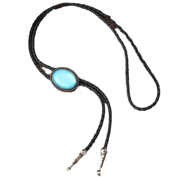 Ευρωπαϊκή και αμερικανική διασυνοριακή καυτή προσφορά μενταγιόν Bolo, μοντέρνα ανδρική αλυσίδα πουλόβερ, κολιέ πόλο με σχοινί Western denim