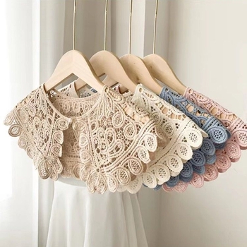 Gyöngycsatos csipke hamis nyakörv koreai stílusú divatos, mindenhez illő női nyugati stílusú naptej hamis nyakörv