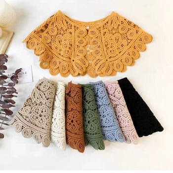 Ψεύτικο κολάρο με δαντέλα και αγκράφα από μαργαριτάρι, κορεάτικο στυλ, μοντέρνο, γυναικείο, δυτικό στυλ, ψεύτικο κολάρο αντηλιακού