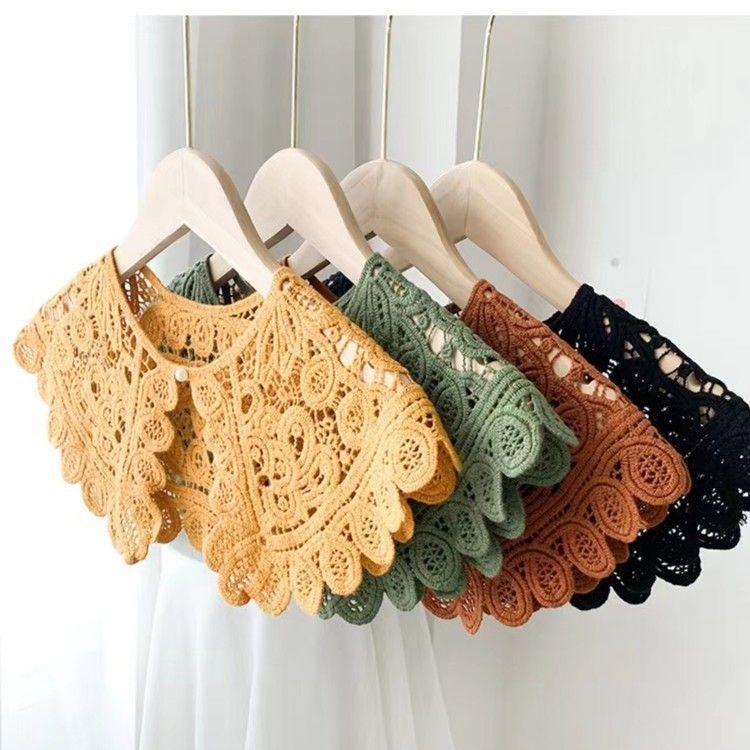 Gyöngycsatos csipke hamis nyakörv koreai stílusú divatos, mindenhez illő női nyugati stílusú naptej hamis nyakörv