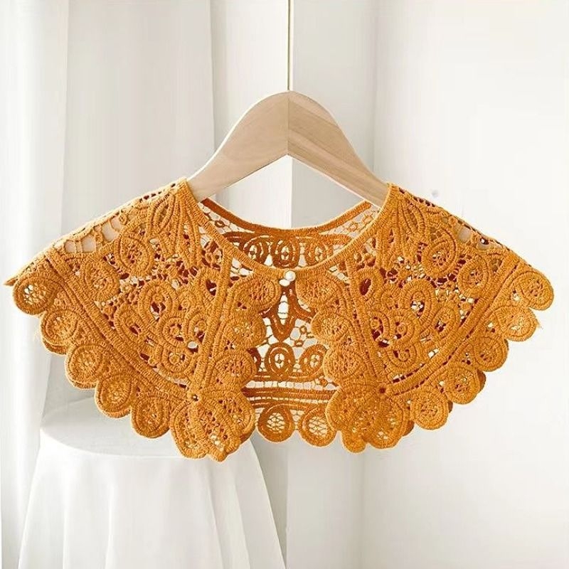 Gyöngycsatos csipke hamis nyakörv koreai stílusú divatos, mindenhez illő női nyugati stílusú naptej hamis nyakörv