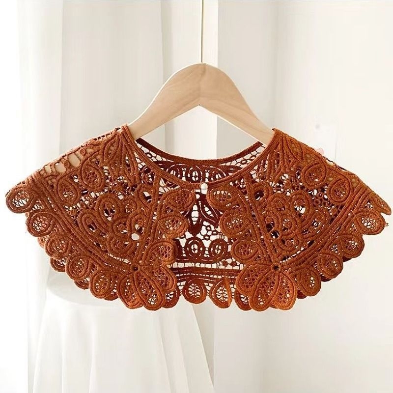 Gyöngycsatos csipke hamis nyakörv koreai stílusú divatos, mindenhez illő női nyugati stílusú naptej hamis nyakörv