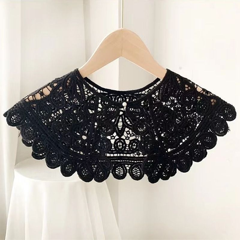 Gyöngycsatos csipke hamis nyakörv koreai stílusú divatos, mindenhez illő női nyugati stílusú naptej hamis nyakörv