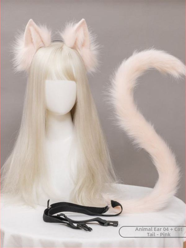 Заредено момиче сърце сладка котешка опашка котешка коса лента уши защото сладка котка звяр коледни уши майка пощенски разходи