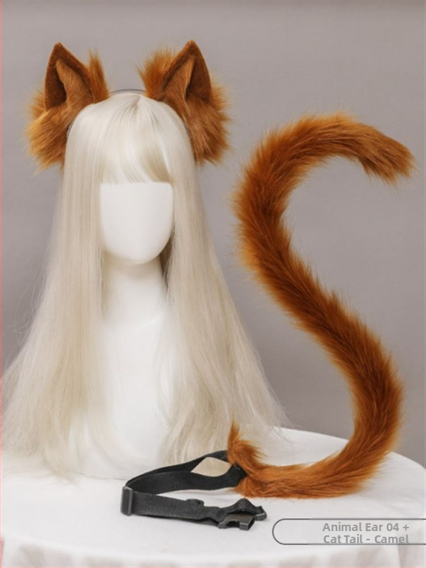 Заредено момиче сърце сладка котешка опашка котешка коса лента уши защото сладка котка звяр коледни уши майка пощенски разходи