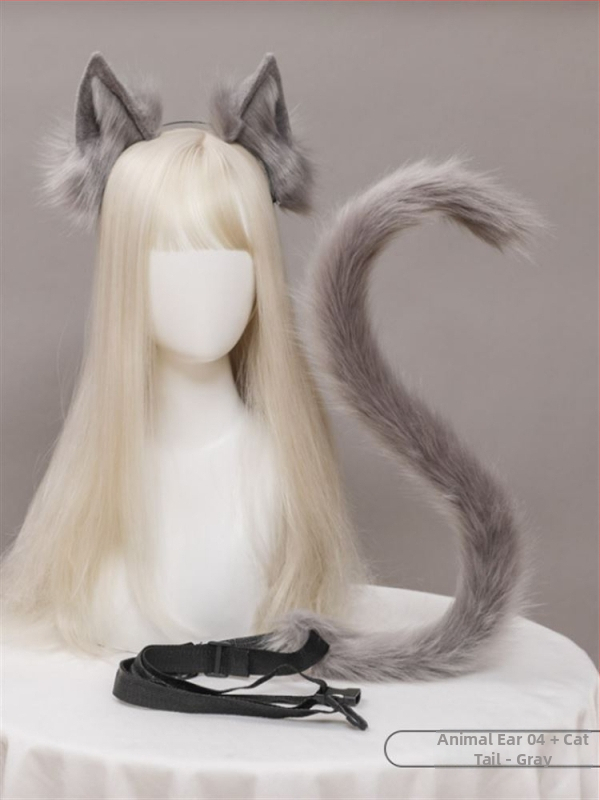 Заредено момиче сърце сладка котешка опашка котешка коса лента уши защото сладка котка звяр коледни уши майка пощенски разходи