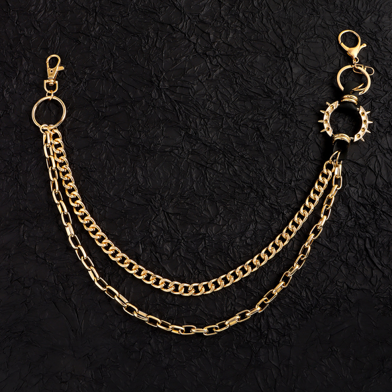 Divatos új, tüskés nadráglánc, retró, menő, metál, punk, rock, hip-hop, deréklánc, divatos, dekoratív lánc
