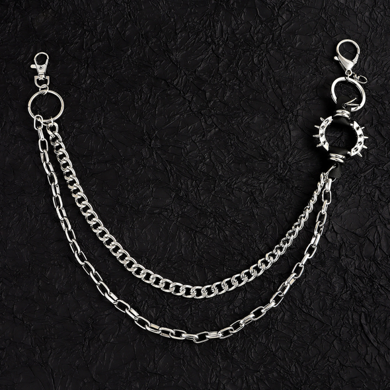 Divatos új, tüskés nadráglánc, retró, menő, metál, punk, rock, hip-hop, deréklánc, divatos, dekoratív lánc
