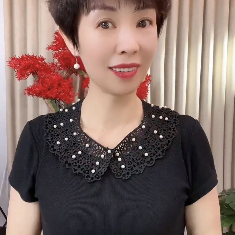 Beizhu csipke műgallér koreai stílusú üreges kapok selyem kendő nyári napvédő mellény vállkendő dekoráció