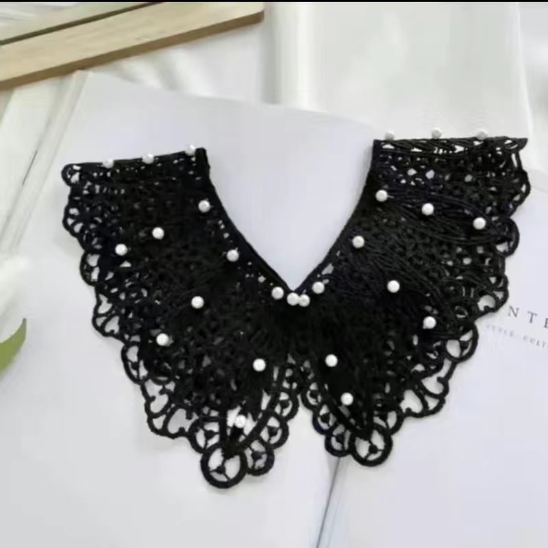 Beizhu csipke műgallér koreai stílusú üreges kapok selyem kendő nyári napvédő mellény vállkendő dekoráció