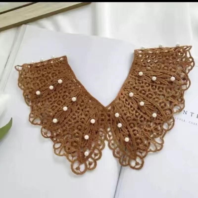 Beizhu csipke műgallér koreai stílusú üreges kapok selyem kendő nyári napvédő mellény vállkendő dekoráció