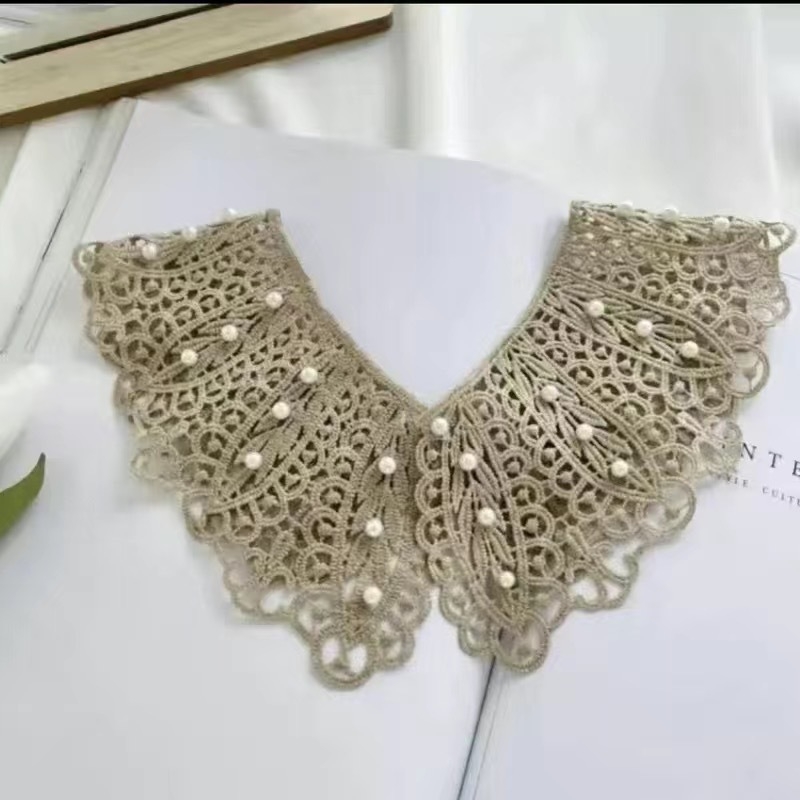 Beizhu csipke műgallér koreai stílusú üreges kapok selyem kendő nyári napvédő mellény vállkendő dekoráció