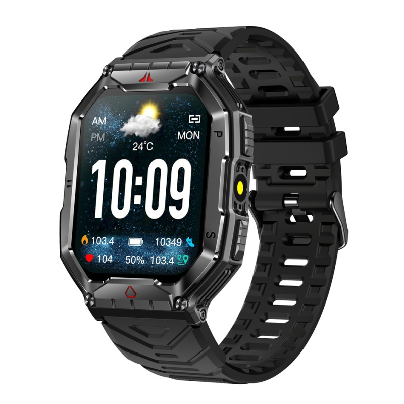 Novi KR82 pametni sat s Bluetooth pozivima, trostrukim otpornim vanjskim kompasom, iglom za mjerenje tlaka u stvarnom vremenu, otkucajima srca i kisikom u krvi.