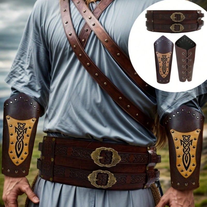 Keskaja kostüüm Reguleeritava vööga randmekaitsmed COSPLAY kostüüm Lava rekvisiidid Gladiaatori etendus
