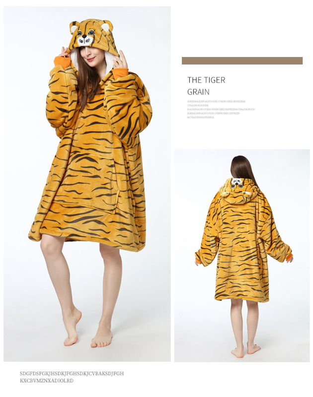 Határokon átnyúló batikolt mintás lusta ruházat, pulóver, kapucnis lusta alvótakaró, kültéri hidegálló ruházat, viselhető takaró