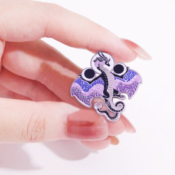 Flash Magic Dragon kemény zománctű divatos személyiség hátizsák dekoratív gallértű