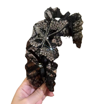 Νέα κορδέλα με φιόγκο από δαντέλα για άνοιξη/καλοκαίρι 2024 για πιο λεπτή εμφάνιση, αξεσουάρ μαλλιών για πιο λεπτή εμφάνιση και πιο ψηλή γραμμή μαλλιών