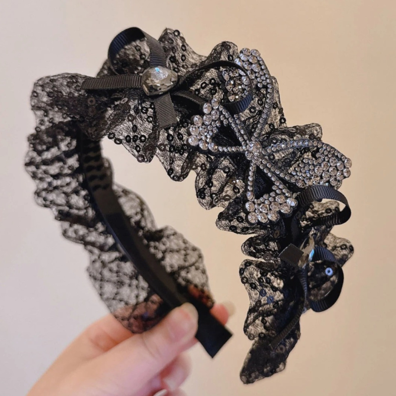 2024 tavaszi/nyári új csipkemasni fejpánt karcsúbb megjelenésért, hajkiegészítő karcsúbb megjelenésért és magasabb hajvonalért