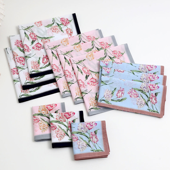 Moteriška medvilninė marginta nosinė, minkšta medvilninė nosinė, plona, sugerianti prakaitą, rankšluostis, vestuvių reikmenys, lydinti dovana