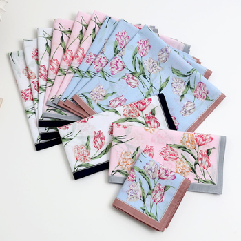 Moteriška medvilninė marginta nosinė, minkšta medvilninė nosinė, plona, sugerianti prakaitą, rankšluostis, vestuvių reikmenys, lydinti dovana