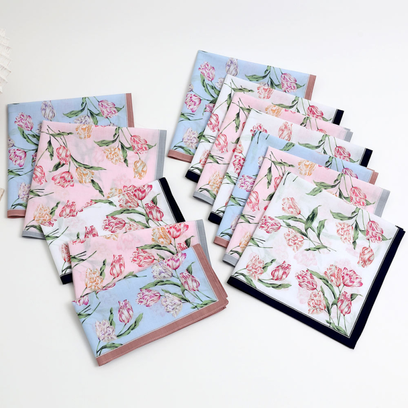 Moteriška medvilninė marginta nosinė, minkšta medvilninė nosinė, plona, sugerianti prakaitą, rankšluostis, vestuvių reikmenys, lydinti dovana