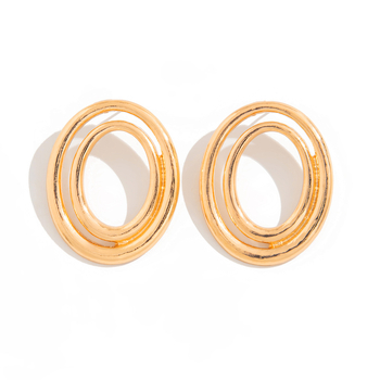 Европа и Съединените щати трансгранични обеци с висок смисъл, личност, преувеличени кръгли обеци, геометрични кухи обеци с външна търговия, експлозии, бижута