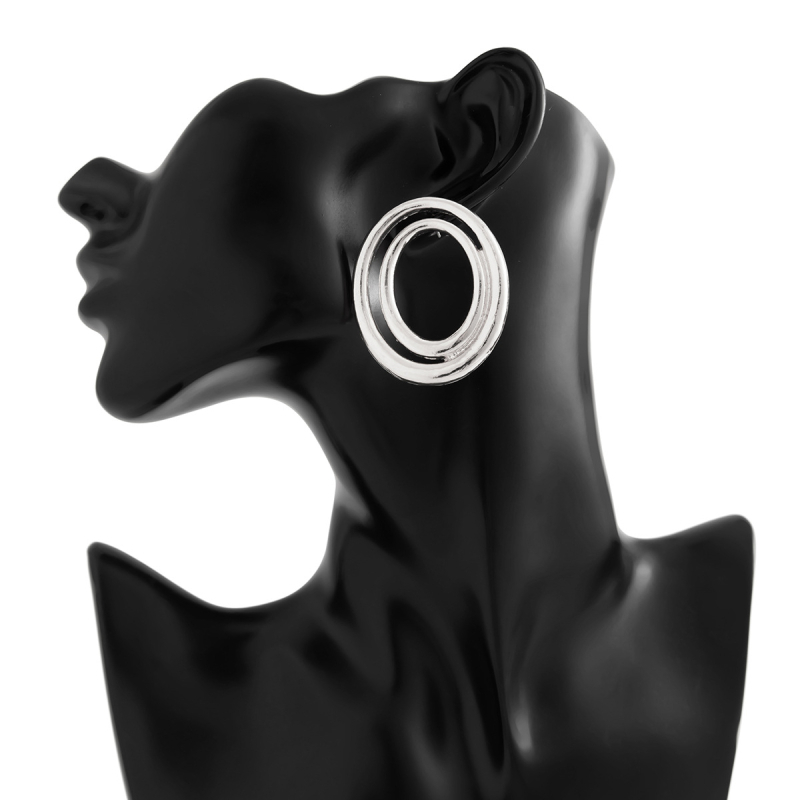 Europos ir Jungtinių Valstijų tarpvalstybiniai, didelio jausmo auskarai, asmenybės perdėti apskritimo auskarai, geometriniai tuščiaviduriai užsienio prekybos sprogimų papuošalai, auskarai