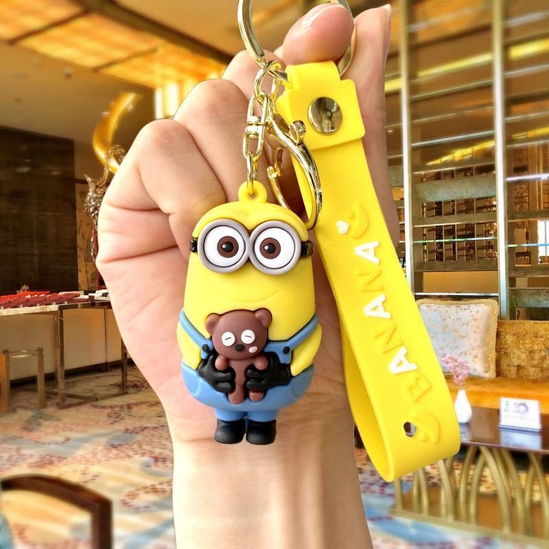 Új minions kulcstartó gyerek páros hátizsák kiegészítők Bob Kevin Stewart autós kulcstartó medál