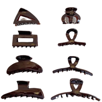 Νότια Κορέα Γαλλία Σοκολάτα Οξικού Οξέος Κλιπ Γυναικείο Πίσω Κεφάλι Κλιπ Μαλλιών Υψηλής Ποιότητας για Καρχαρίες