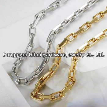 Ευρωπαικό και αμερικανικό βραχιόλι/βραχιόλι από τιτάνιο και ατσάλι σε υψηλές πωλήσεις, παλαιότερο χειροποίητο κολιέ με ορθογώνια αλυσίδα σε σχήμα Ο, με στρογγυλή λαιμόκοψη, παλιό κολιέ με βραχιόλι διπλής όψης