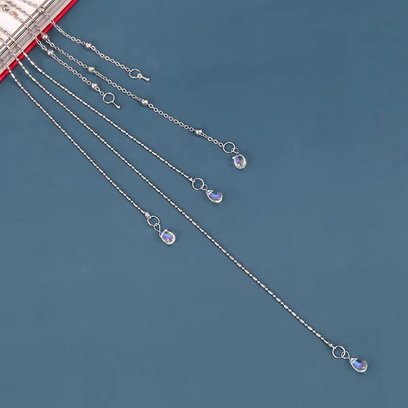 Senovinio stiliaus veido užuolaida Zhao Lusi to paties stiliaus egzotiški plaukų aksesuarai kaktos puošmena antakių pakabukas senovinis kostiumas Hanfu kutais papuoštas galvos apdangalas šydas