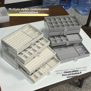 2024 új ékszerdoboz, többrétegű, nagy kapacitású ékszer, karkötő, nyaklánc, fülbevaló, fülbevaló, gyűrű, különféle tárolási lehetőségek