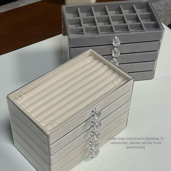 Νέο κουτί κοσμημάτων 2024 πολλαπλών στρώσεων μεγάλης χωρητικότητας βραχιόλι κοσμημάτων κολιέ σκουλαρίκια σκουλαρίκια σκουλαρίκια δαχτυλίδια ποικιλία αποθήκευσης