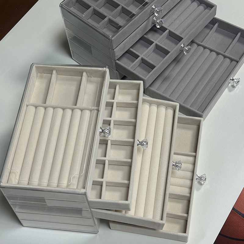 2024 új ékszerdoboz, többrétegű, nagy kapacitású ékszer, karkötő, nyaklánc, fülbevaló, fülbevaló, gyűrű, különféle tárolási lehetőségek