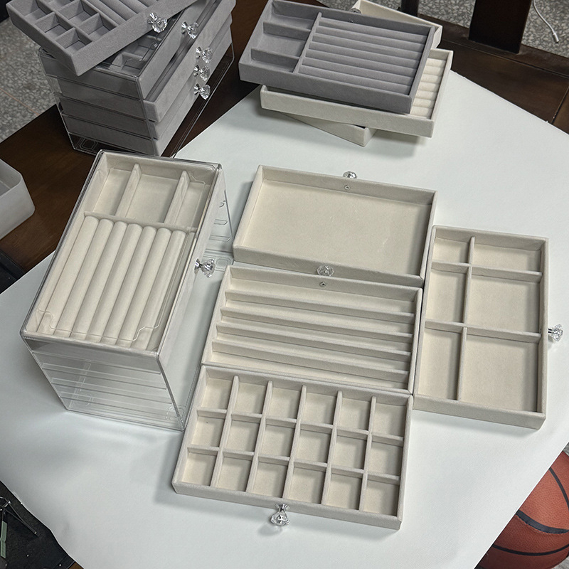 2024 új ékszerdoboz, többrétegű, nagy kapacitású ékszer, karkötő, nyaklánc, fülbevaló, fülbevaló, gyűrű, különféle tárolási lehetőségek
