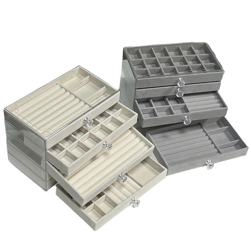 2024 új ékszerdoboz, többrétegű, nagy kapacitású ékszer, karkötő, nyaklánc, fülbevaló, fülbevaló, gyűrű, különféle tárolási lehetőségek