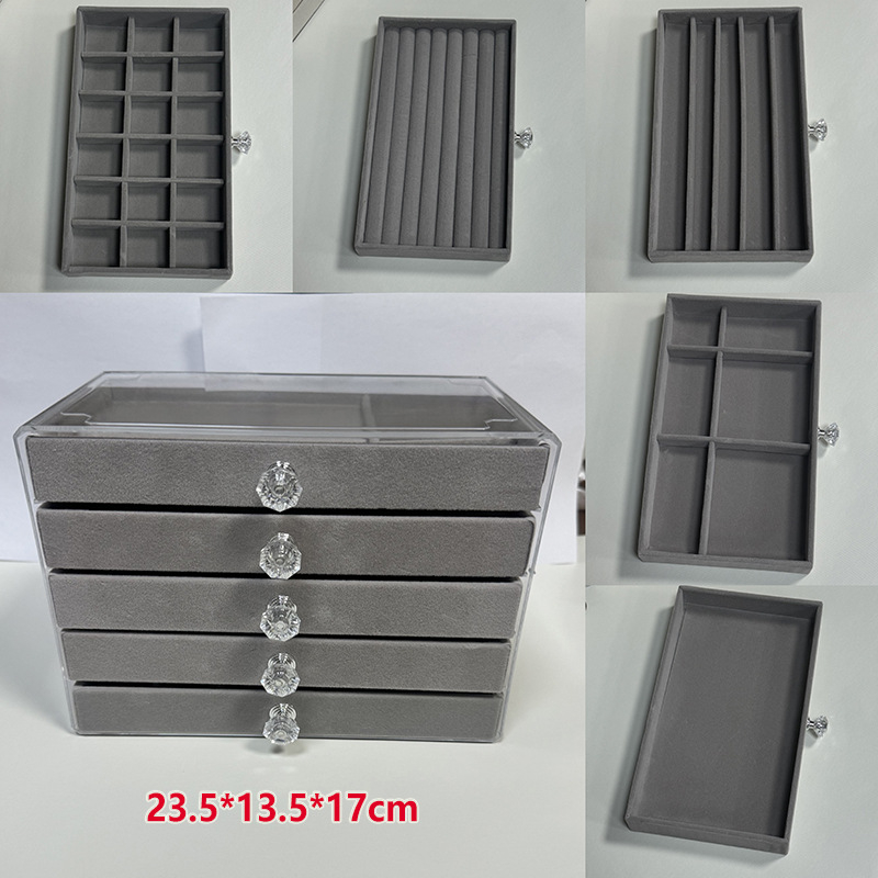 2024 új ékszerdoboz, többrétegű, nagy kapacitású ékszer, karkötő, nyaklánc, fülbevaló, fülbevaló, gyűrű, különféle tárolási lehetőségek